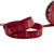 Christmas Elves Burgundy Gold Reindeer and Trees Satin Ribbon - 25mmx20m 