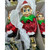 Sitting Christmas Elf with Clip Glass Ornament