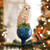 Old World Christmas Glass Owl Tree Top Glass Ornament - 21cm 