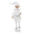 RAZ Imports Winter White Silver Trim Posable Elf (2 Styles) - 76cm 