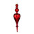 RAZ Imports Red Finial Glass Ornament (2 Styles) - 28cm 