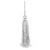 RAZ Imports Silver Tinsel Tassel Ornament - 28cm 