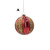Christmas Elves Red Gold Glass Bauble (2 Styles) - 10cm 