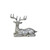 Christmas Elves Silver Sitting Standing Reindeer (2 Styles) - 35cm 