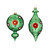 RAZ Imports Green Glass Finial Ornament (2 Styles) - 15cm 