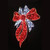 Enchanting White Red LED Ribbon and Bow Motif