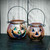 Witches of Halloween Luster Pumpkin Glass Holder - 10cm 