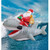 Christmas Elves Airpower Inflatable Santa Riding Shark (2 Styles) - 2.5m 