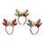Christmas Elves Glitter Antlers with Holly and Bow Headband (3 Styles) 