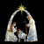 Christmas Elves LED Glitter Mesh Holy Family Nativity Scene - 180cm 