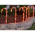 Christmas Elves LED Red White Candy Cane Paths Lights (Set of 6) - 37cm 