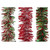 Christmas Elves Metallic Embossed Mix Cut Tinsel (3 Colours) - 3m 