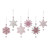 Christmas Elves Pink Double Snowflake Hanging Ornament (6 Styles) - 9cm 