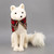 Christmas Elves White Fox with Red Gold Cape - 50cm 