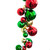 Christmas Elves Red Gold Green Bauble Garland (6 Foot) - 185cm 