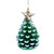 Christmas Elves Green Christmas Tree with Star Pinecone Ornament - 10cm 