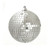 RAZ Imports Silver Mirror Disco Ball Ornament - 15cm 