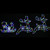 Christmas Elves LED Acrylic Wall Reindeers Sleigh (White, Multicolour) - 350cm 