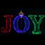 Christmas Elves LED Tinsel Mesh Joy Twinkle with Stand - 180cm 