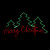 Christmas Elves LED Neon Flex Merry Christmas Trees Flashing - 160cm 