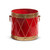 RAZ Imports Red Gold Drum Metal Container - 22cm 