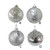 Christmas Elves Silver Handpainted Glass Bauble (4 Styles) - 100mm 