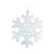 Christmas Elves Silver Glitter Foam Snowflake - 19cm 