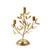 Gold Mistletoe Candelabra—Elegant 3-Arm Holiday Candleholder