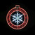 LED Neon Flex Bauble – Red & White Melting Snowflake Light Ornament