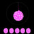 Set of 5 Light Up Pink Petal Balls Hanging Display