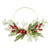 Holiday Hanging Wreath with Red Berries, Greenery & Ornaments