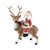 Charming Santa Claus on Deer Tabletop Ornament