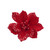 Sparkling Embossed Poinsettia Stem - Red