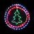 LED Crystal Green Christmas Tree Light Motif