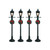 Christmas Mini Street Lamps (4 Pack)