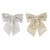 Shimmering Pleated Metallic Bows for Holiday Tree & Décor (2 Styles)