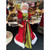 Mrs Claus in Red and Green Dress Standing Decoration