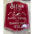 Red White Sleigh Stop Metal Sign