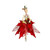 Red Ballerina Christmas Ornament - Balanced on One Foot Pose