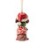 Dachshund Santa Hat Ornament Display