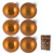 Pack of 6 Copper Baubles