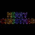 Ropelight  Merry Christmas Rainbow Sign