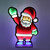 Decorative Infinity LED Waving Santa Motif