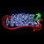 Bright Multicolour LED Merry Christmas Ropelight Signage