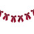 Rich Burgundy Velveteen Ribbon Bow Garland String