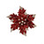 Ornate Glitter-Edge Velvet Poinsettia Stem (Red)