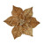 Rich Petal Poinsettia Embossed Velvet Clip On (Gold)