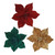 Jewel Bloom Poinsettia Clip On Decoration in 3 Rich Styles