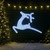 Cool White LED Flying Reindeer Mesh Motif