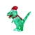 3D Spun Acrylic T-Rex Festive Statue